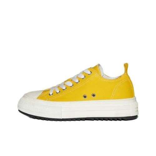 DSQUARED 2 Canvas Shoes Low Top Yellow Women's