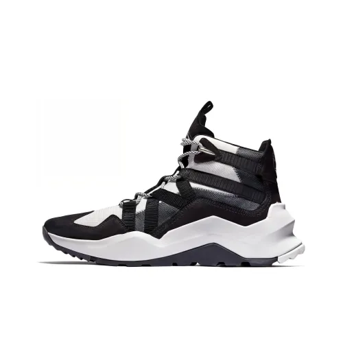 Timberland MADBURY Collection Амортизация Износостойкие Высокие Кеды Походная обувь Мужская Белый Черный