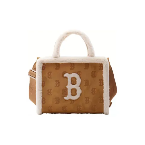 Mlb Base Logo Искусственная овечья шерсть Тоут Сумка Сумка для покупок Сумка Обычная Унисекс CAMEL