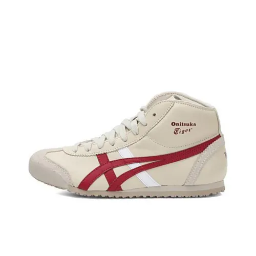 Onitsuka Tiger Mexico Mid Runner MID Top Athletic Обувь Унисекс Серый Бежевый