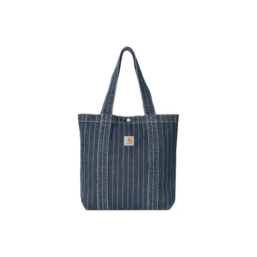 Carhartt WIP Хлопок Тоут Сумка Сумка для покупок Сумка на плечо Сумка обычная мужская синяя и белая