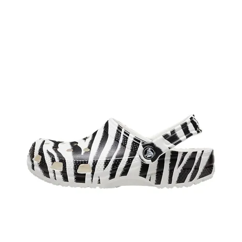 Crocs Classic Clog Sabo Унисекс Зебра Черный И Белый