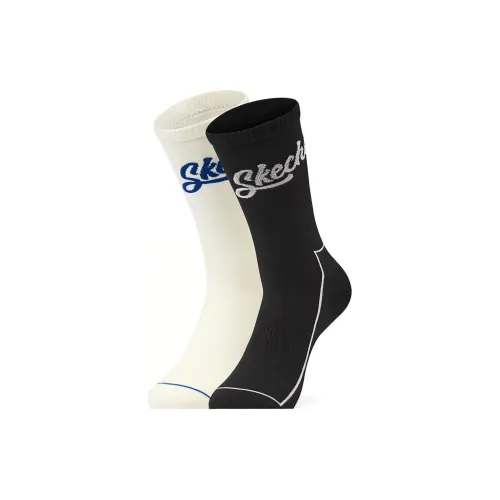 Skechers 2 шт Белый/Черный/038G Унисекс Колено высокие Носки