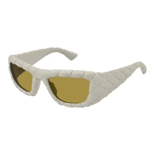 Bottega Veneta Пластик Прямоугольный Солнцезащитные очки Женские Белые