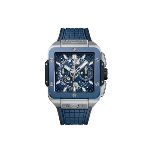 HUBLOT Автоматический Механический Мужской Часы SQUARE BANG UNICO 42 мм Скелет
