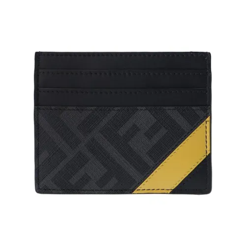 FENDI Кредитница FENDI DiagonalФутляр Для Пластиковых Карт Из Ткани Серого Цвета