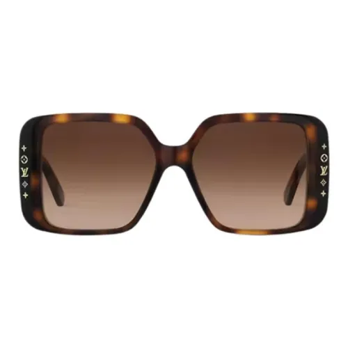 LOUIS VUITTON Ацетат Нерегулярная форма Солнцезащитные очки Женские Черепаховый