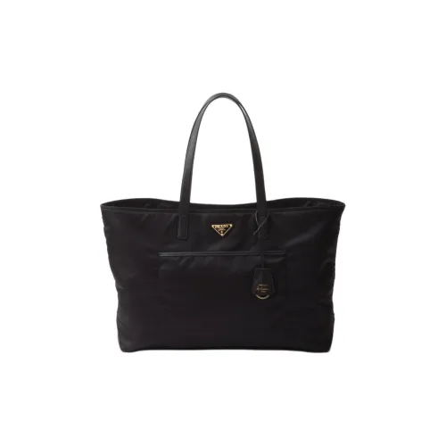 PRADA RE EDITION 1978 Переработанный нейлон с кожей Saffiano большая сумка женская черная