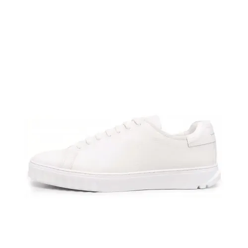 Ferragamo Низкий Топ Стильный Скейтбординг Мужской Белый