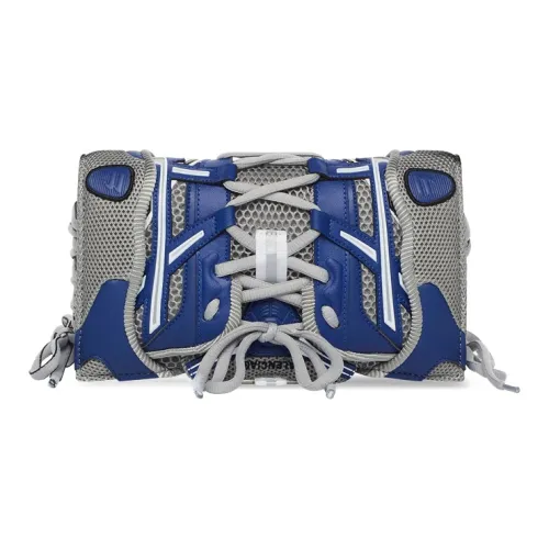 Balenciaga Artificial Leather Одно Плечо Через Плечо Чехол для Телефона Маленький Женский Серый и Синий