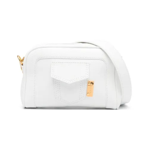 BALMAIN Телячья кожа Сумка через плечо Сумка на плечо Женская Белая