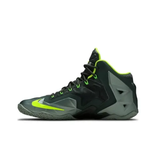 Nike Lebron 11 Dunkman Нескользящий Легкий MID Баскетбольные кроссовки Мужской Серый