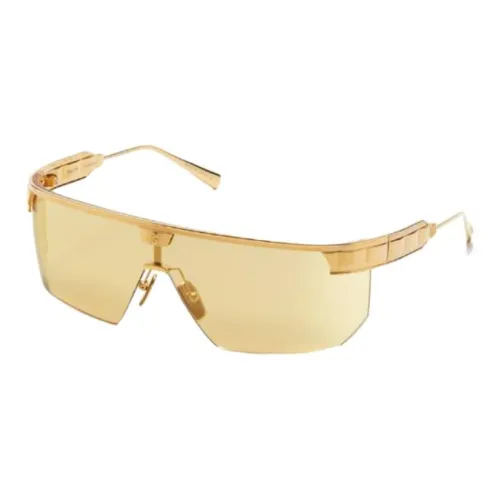 BALMAIN Титан Нерегулярная форма Солнцезащитные очки Мужской Желтый