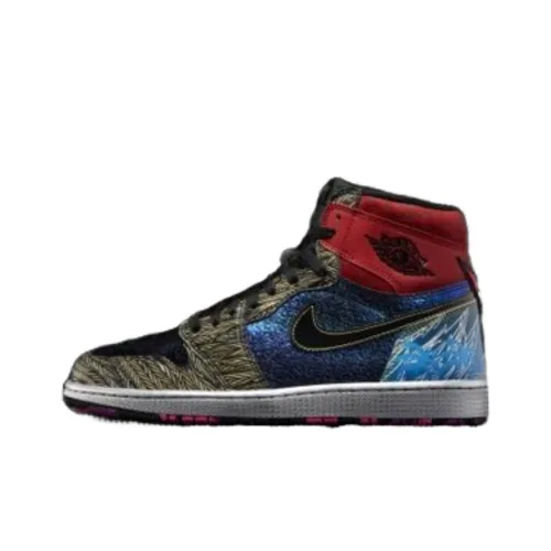 JORDAN Air Jordan 1 Винтажные баскетбольные кроссовки High Top Красный Синий Желтый Мужской