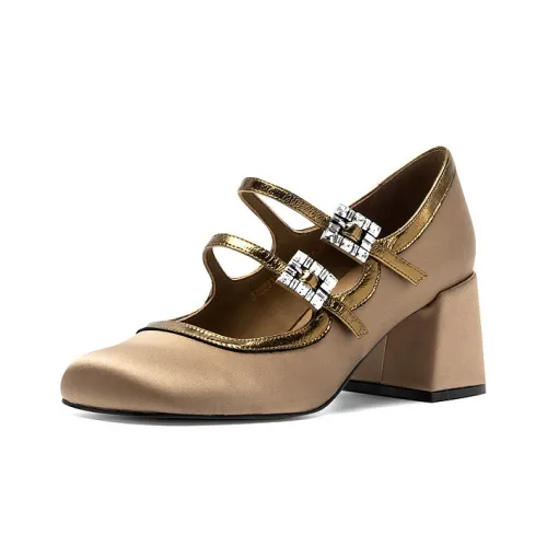 JOOC Грубый каблук Мэри Джейн туфли 6 см женские