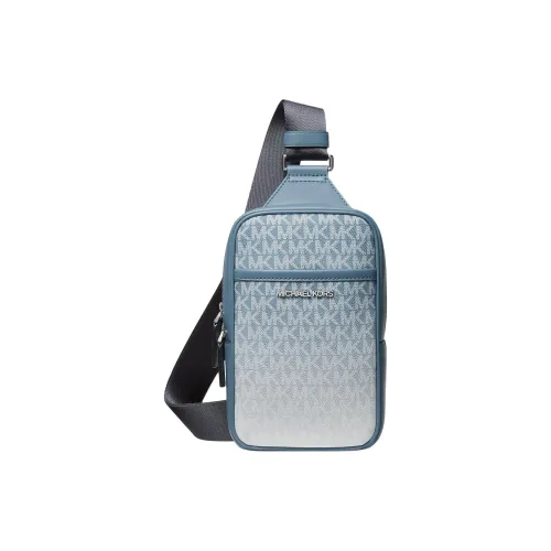 MICHAEL KORS Покрытый холст Одно плечо Через плечо Бананка Сумка Sling Средний Мужской Деним