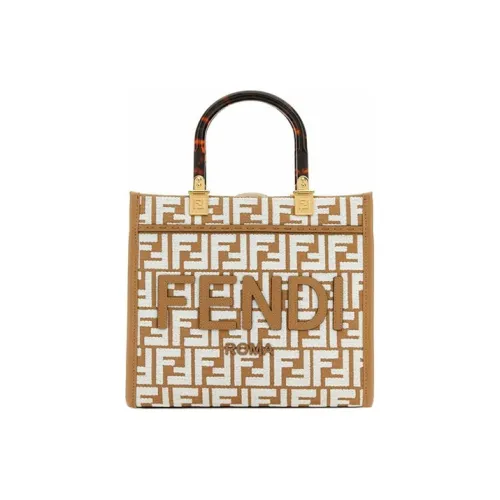 FENDI Raffia Сумка через плечо с кожаными вставками сумка обычная женская коричневый белый