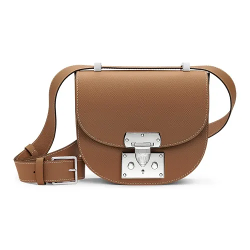 Moynat Full с рельефом карат телячья кожа седло сумка сумка через плечо женская корица коричневый