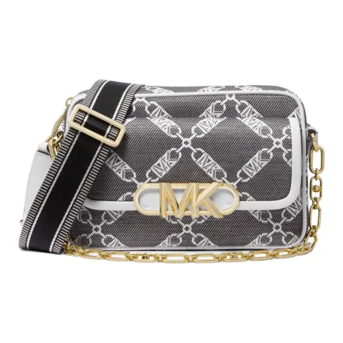 MICHAEL KORS Паркер Ткань Camera Сумка Сумка через плечо Средняя Женская Черная и Белая
