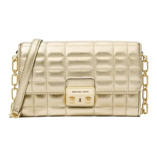MICHAEL KORS Сумка через плечо из кожи большая женская светлый цвет золото