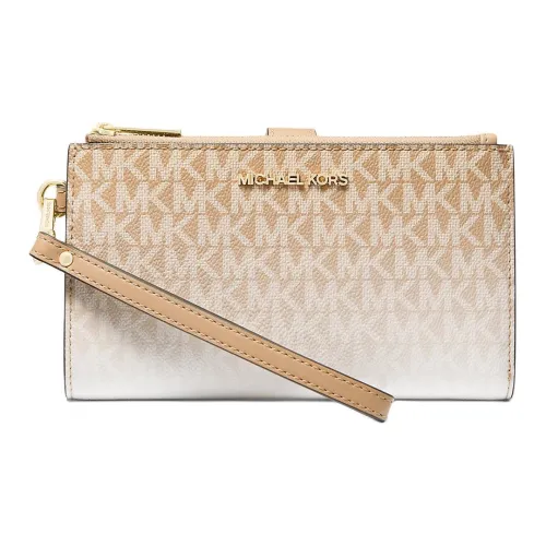 MICHAEL KORS Jet Set Покрытый холст Кошелек Большой Женские CAMEL