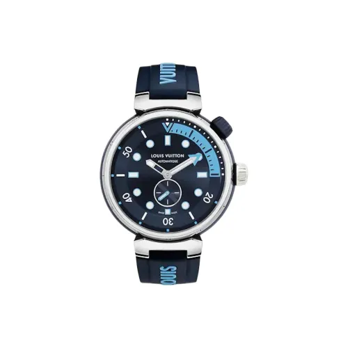 LOUIS VUITTON Автоматический Механический Механизм Мужские Часы 44 мм Синий
