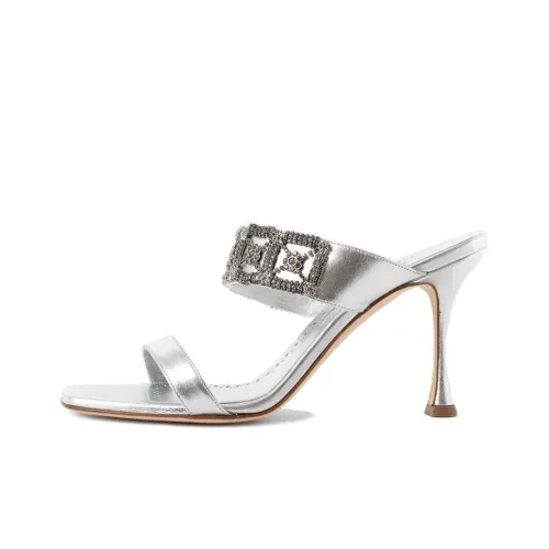 MANOLO BLAHNIK Слипоны Женские Серебряные