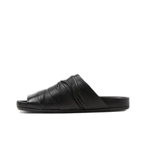 RICK OWENS совместный бренд Слипоны Черные Мужские