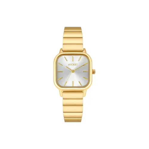 Disney Mickey Series Кварцевый механизм Стальной ремешок Часы Женские Серебристый циферблат MK 11567