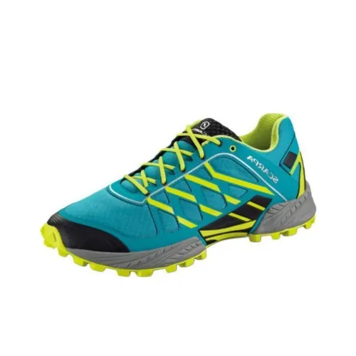 SCARPA Амортизация Износостойкие Низкие Кроссовки для Бега Мужские Бирюзовые