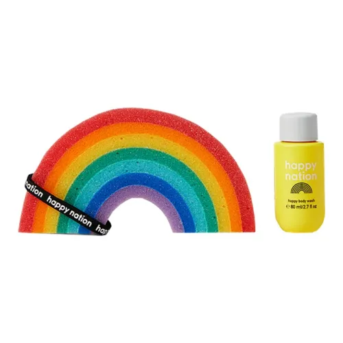 VICTORIA'S SECRET Happy Nation Мини Гели для душа и Губка Набор Тело Мыло 80 мл + Губка*1