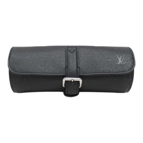 LOUIS VUITTON Кожа Хранение Сумка Мужская Черная