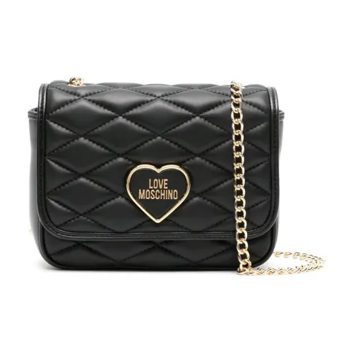 LOVE MOSCHINO Сумка через плечо из кожи женская черная