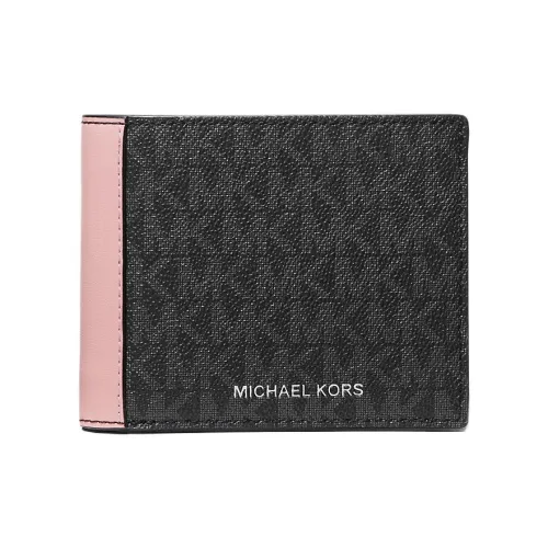 MICHAEL KORS Покрытый холст Кошелек Мужской Черный Розовый