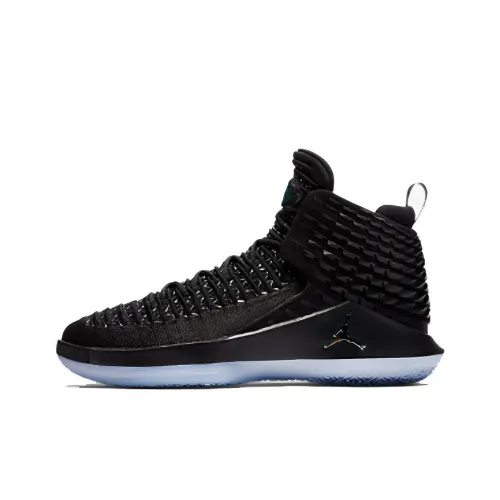 Jordan Air Джордан 32 Черный кот Шокабойеры Противоскользящие Высокие Баскетбольные Кроссовки Женские Черный