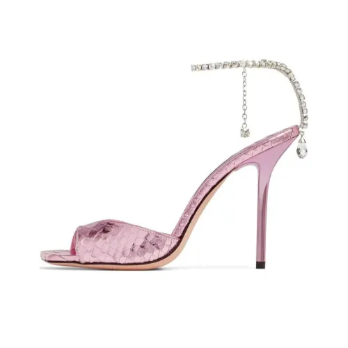 Jimmy Choo Saeda One Strap Sandals 10 см Женские Розовые