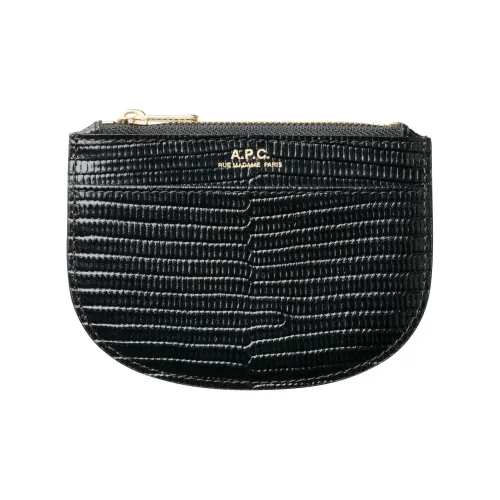 A.P.C Кожа Монета Кошелек Женские Черный