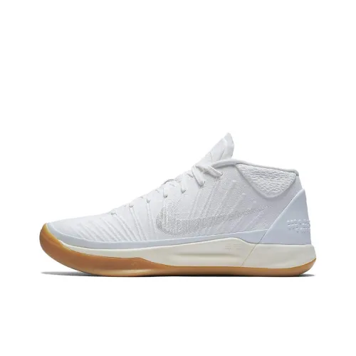 Nike Kobe AD Baseline Белый Gum Нескользящий Легкий MID Баскетбольные кроссовки Мужской Белый Натуральная резина