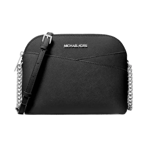 MICHAEL KORS Jet Set Travel Saffiano кожа сумка через плечо среднего размера женская черная