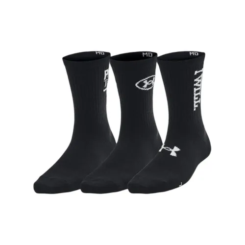 Under Armour 3 шт Черные Женские Носки MID до икры