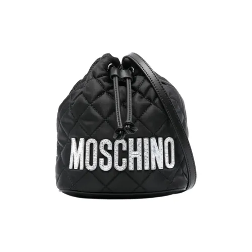 MOSCHINO Нейлон Ведрообразные Сумки Сумки через плечо Сумка на плечо Женская Черная