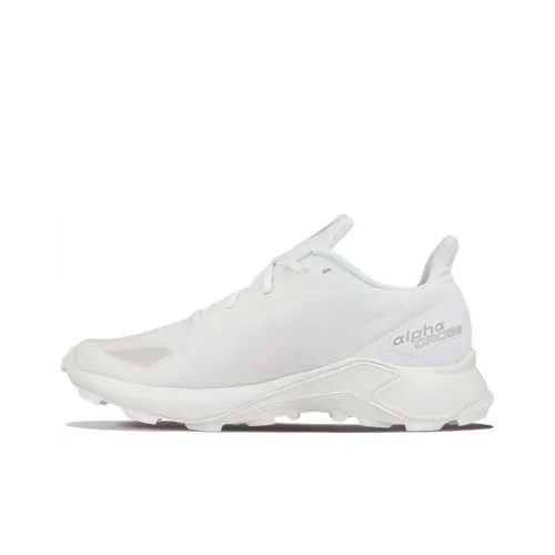 SALOMON Alphacross Blast Slip-Resistant Abrasion-Resistant Low-Top Streetwear Men's White SALOMON Alphacross Blast Противоскользящий Устойчивый к истиранию Низкий Топ Уличная обувь Мужская Белая