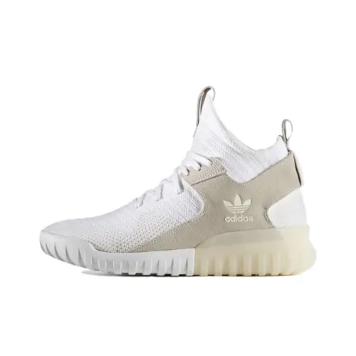 Adidas Originals TUBULAR Противоскользящее покрытие MID Топ Повседневная обувь Мужская Белый Серый