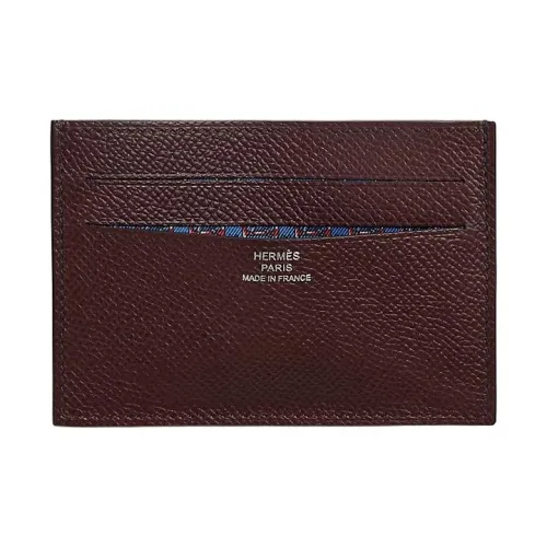 HERMES Citizen Twill Эпсомская кожа Держатель для карт Мужской Cyril Красный Французский синий Сапфир