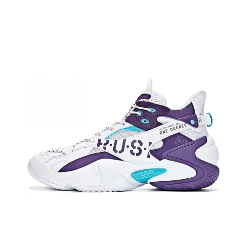 361° Fuel Пава Ma Шокабойные противоскользящие MID Баскетбольные кроссовки Мужские Белый Фиолетовый