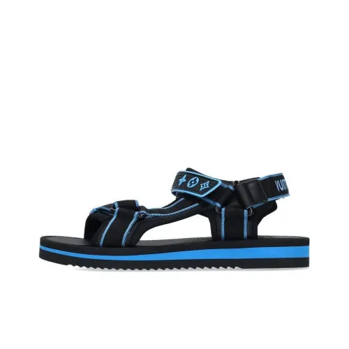 LOUIS VUITTON Panama Пляжные сандалии Мужской Черный Синий