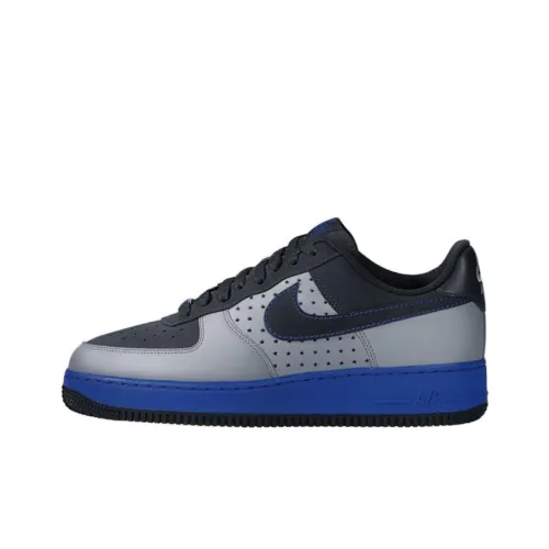 Nike Air FORCE 1 Non Slip Легкий Низкий Топ Скейтбординг Кроссовки Мужские Черный Серый Синий