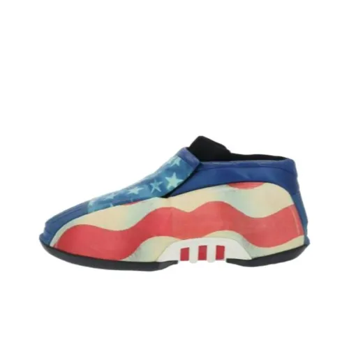 Adidas Kobe 2 'USA Flag' PE Устойчивый к истиранию Дышащий MID Топ Винтажные баскетбольные кроссовки Мужские Синий Красный