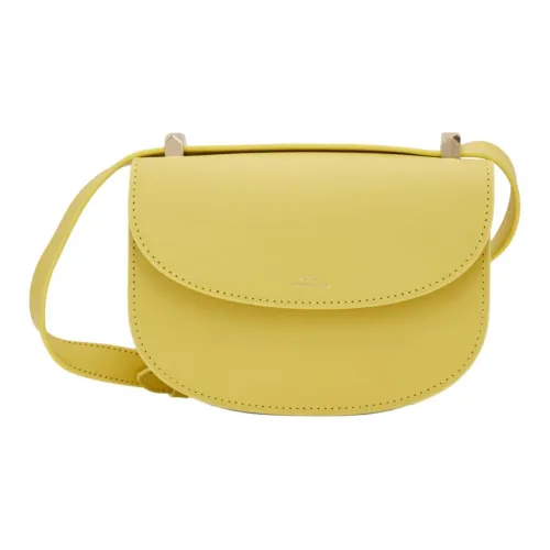 A.P.C. Joint Paragraph Genève Растительное дубление Полированная кожа Сумка через плечо Сумка на плечо Женская Желтая