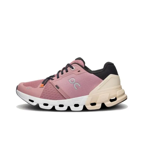 On Cloudflyer 4 Амортизация Износостойкие Низкие Кроссовки для Бега Женские Мягкий Песочный Розовый